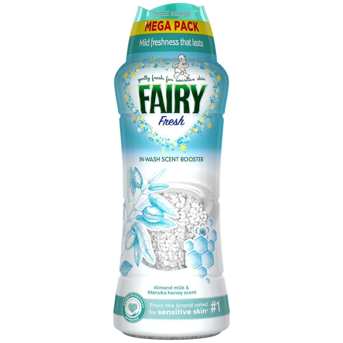 Fairy In Wash Scent Booster 570g - Almond Milk & Manuka Honey