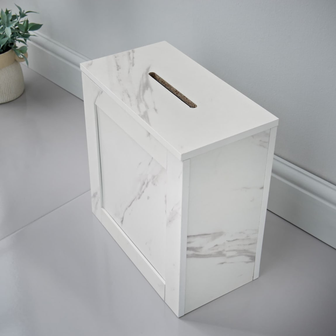 Bathroom Collection Storage Box - White Marble