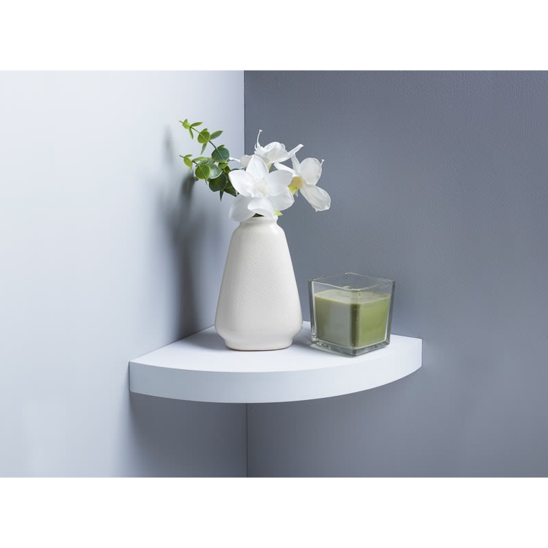 Lokken Corner Shelf - White