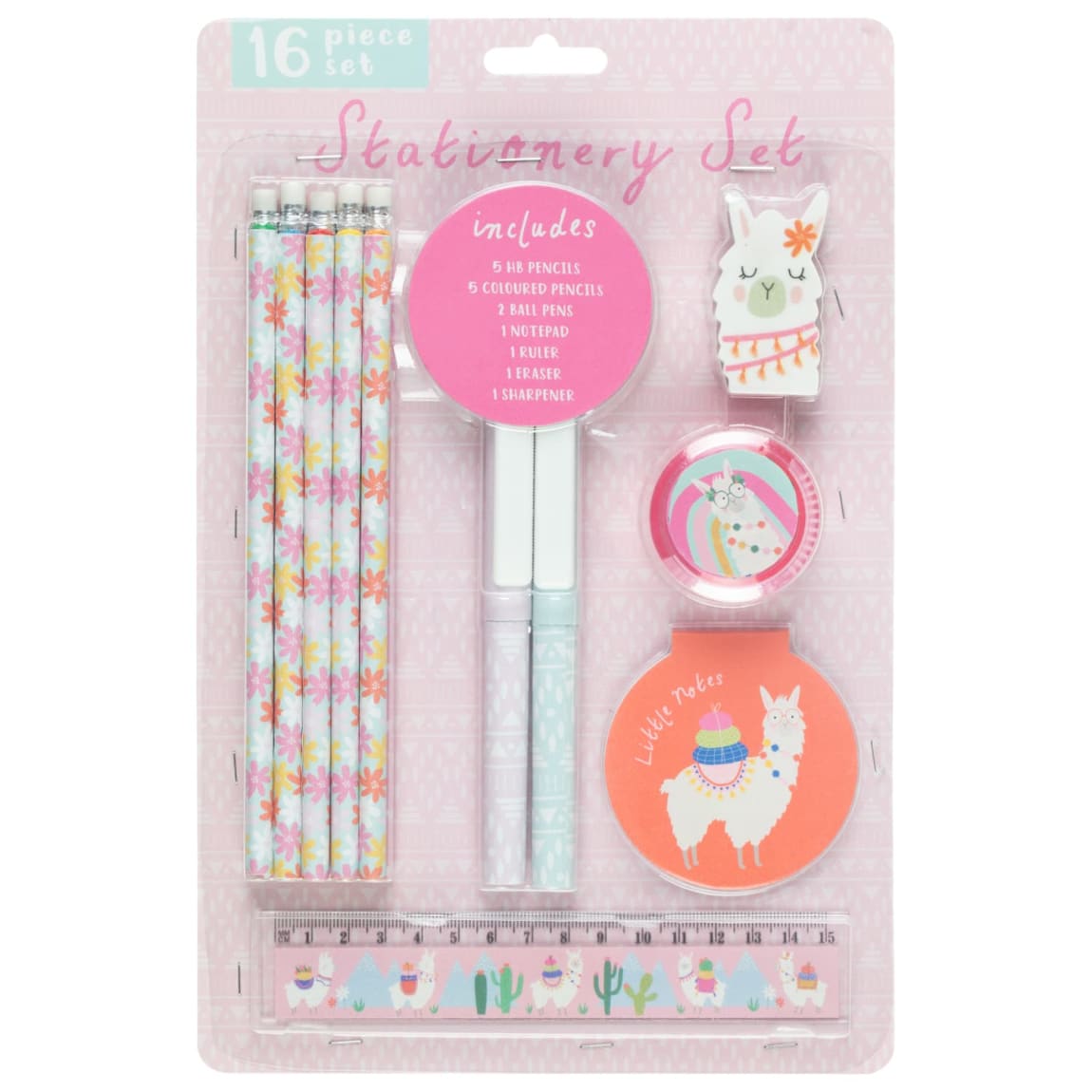Fashion Stationery Set 16pc - Llama