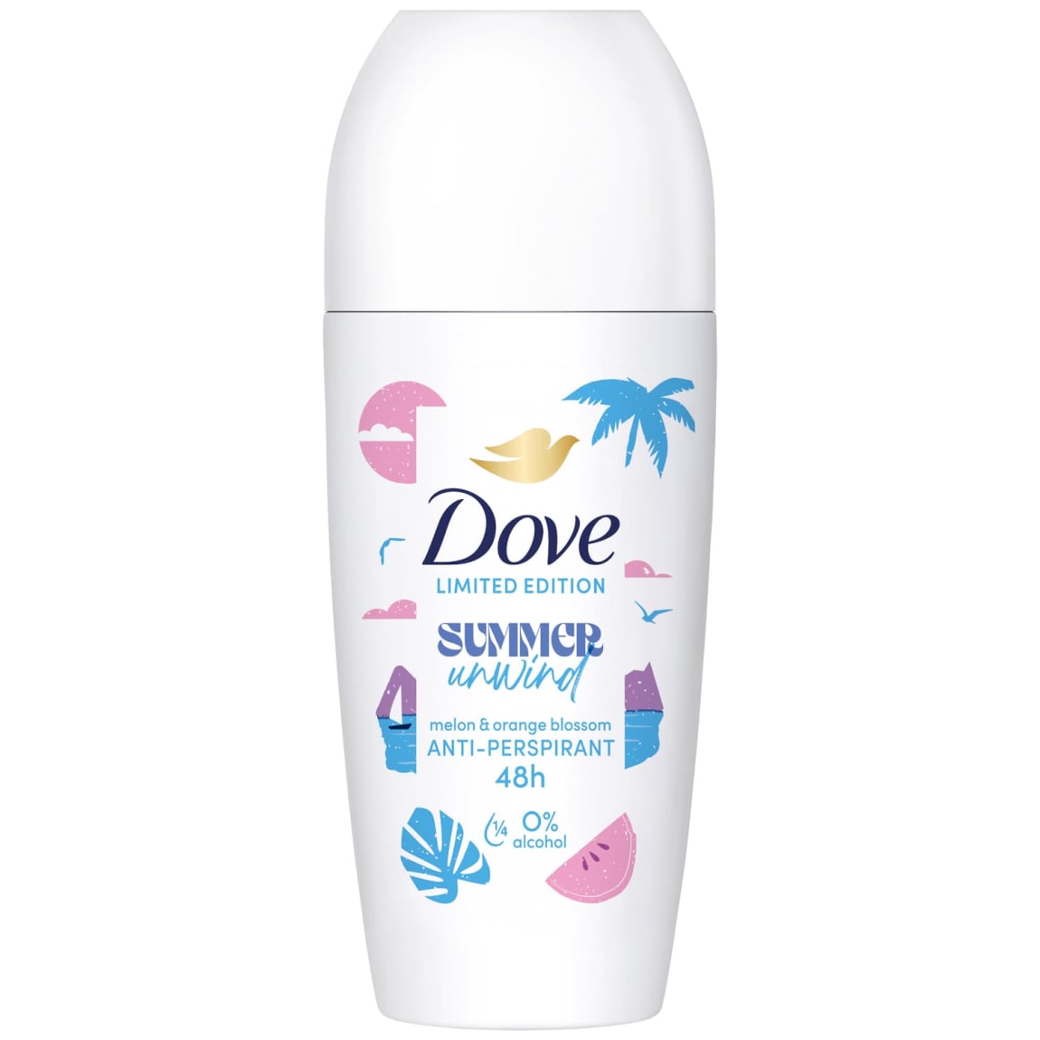 Dove Summer Unwind 48H Anti-Perspirant Roll On 50ml