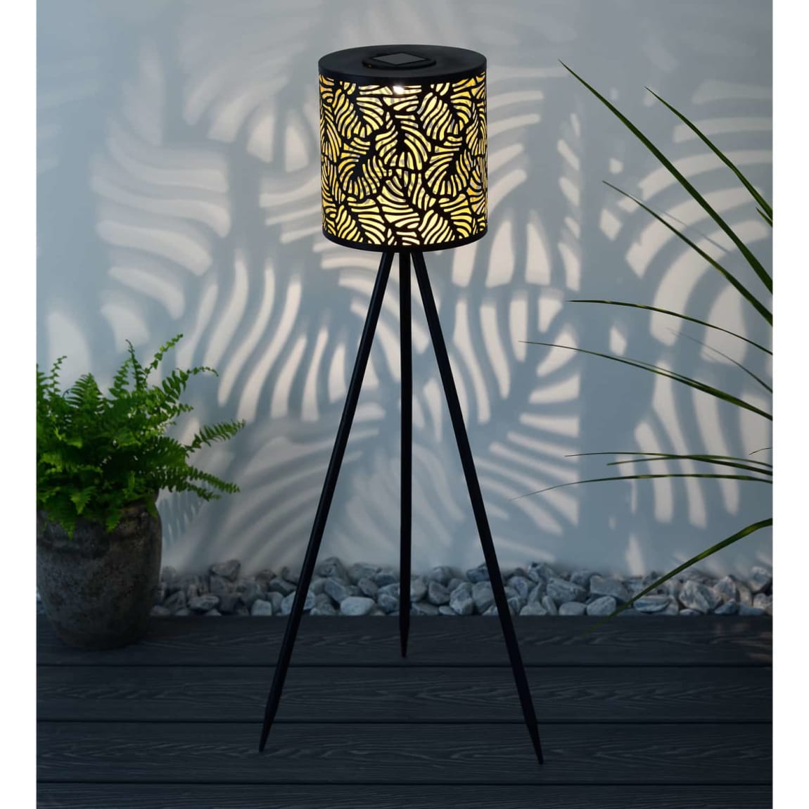 Solar Tropic Cut Floor Tripod Lamp