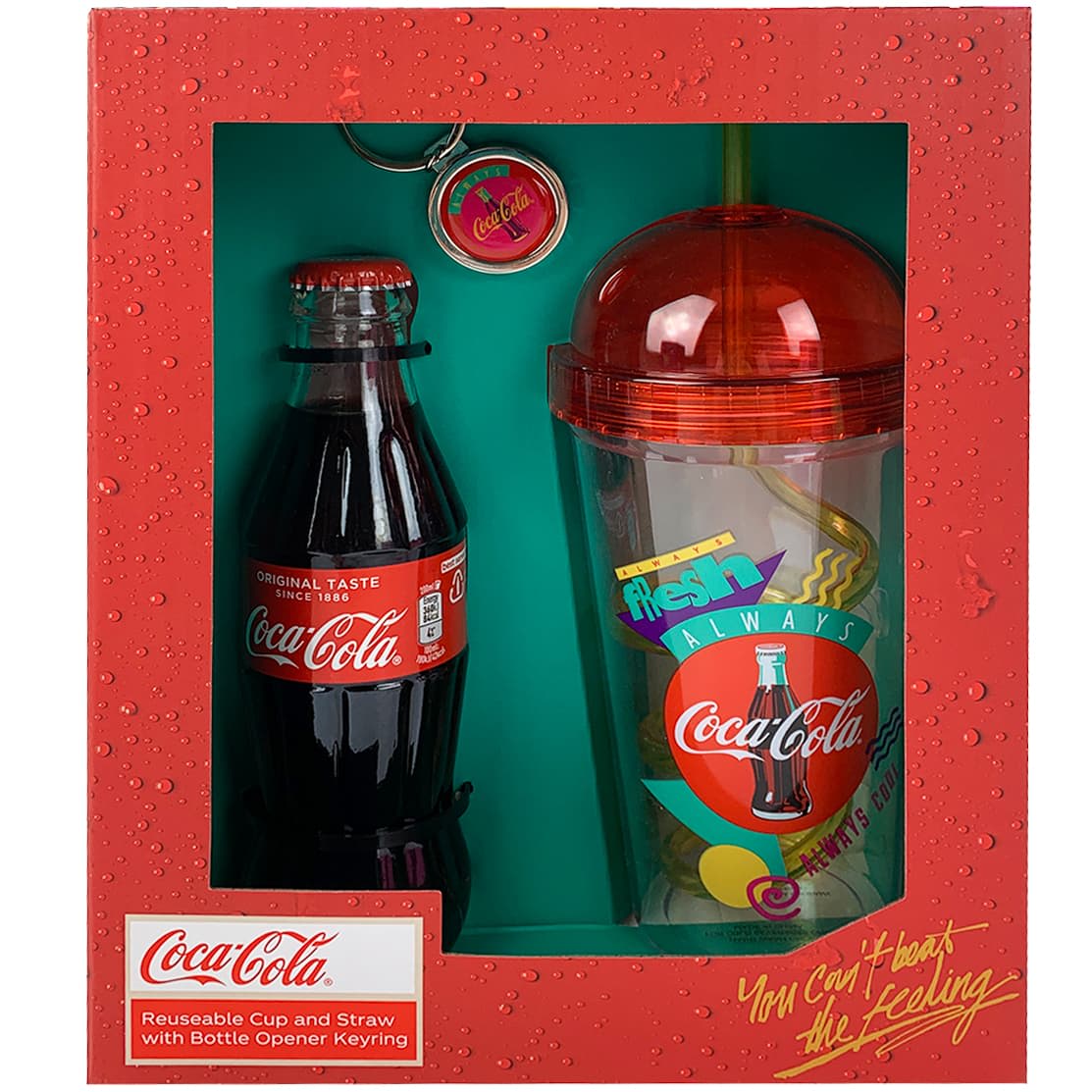Coca Cola Beaker & Bottle Opener Keyring