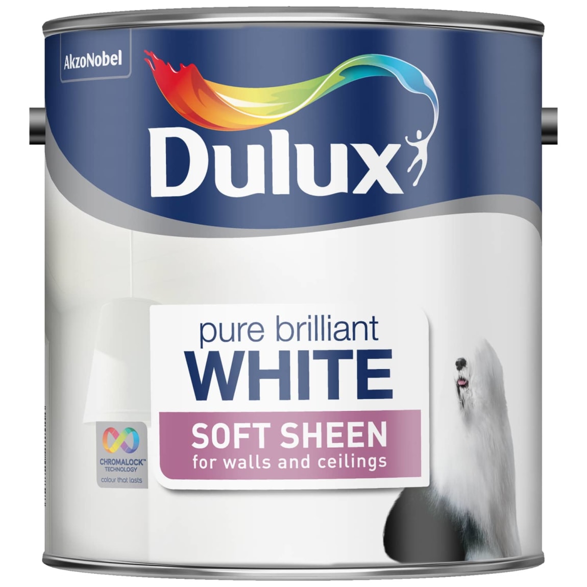 Dulux Soft Sheen Paint 2.5L - Pure Brilliant White