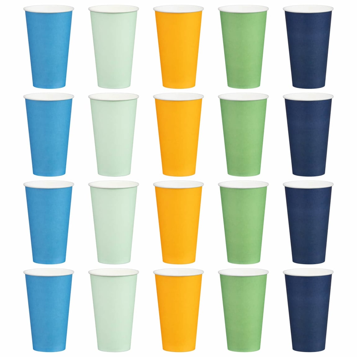 Coloured Paper Cups 20pk - Boys