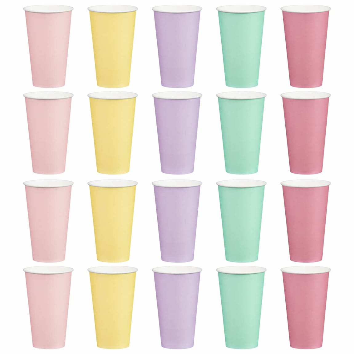 Coloured Paper Cups 20pk - Girls