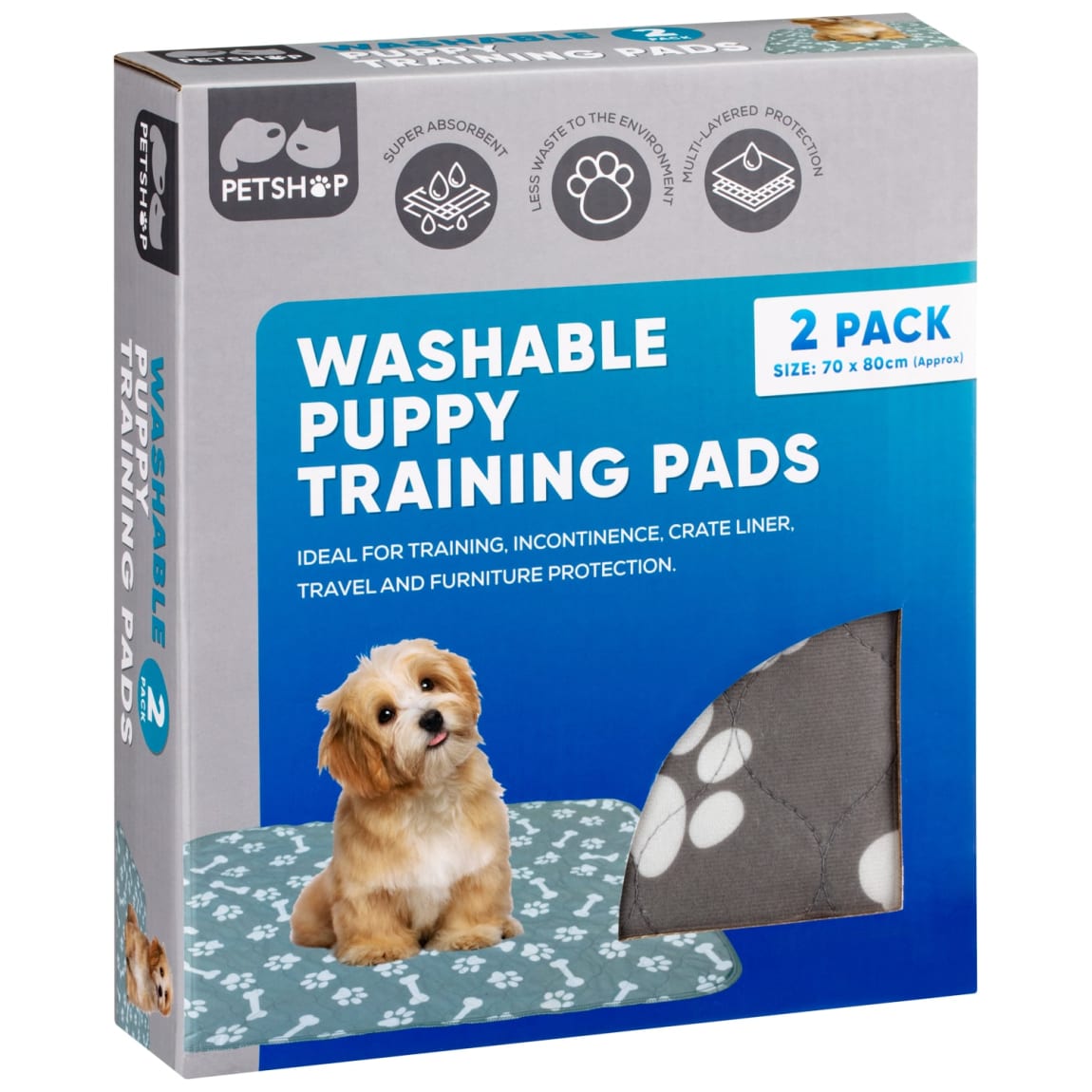Pet Shop Washable Puppy Training Pads 2pk