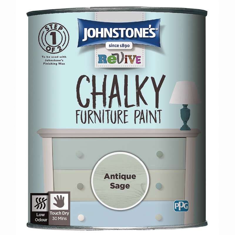 Johnstone's Revive Chalky Furniture Paint - Antique Sage