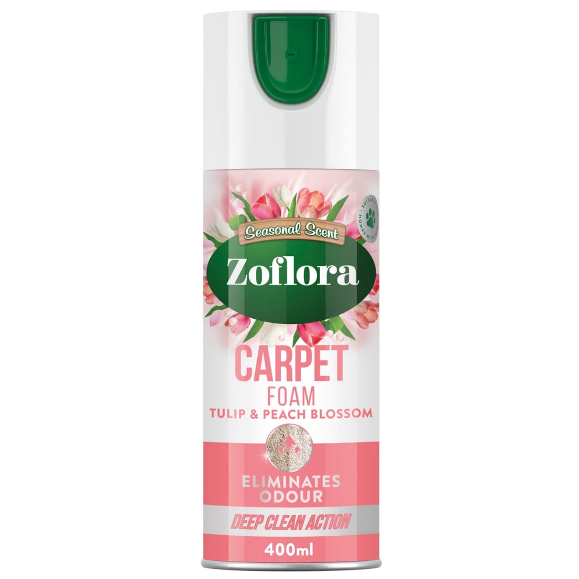 Zoflora Carpet Fresh & Care Foam 400ml - Tulip & Peach Blossom
