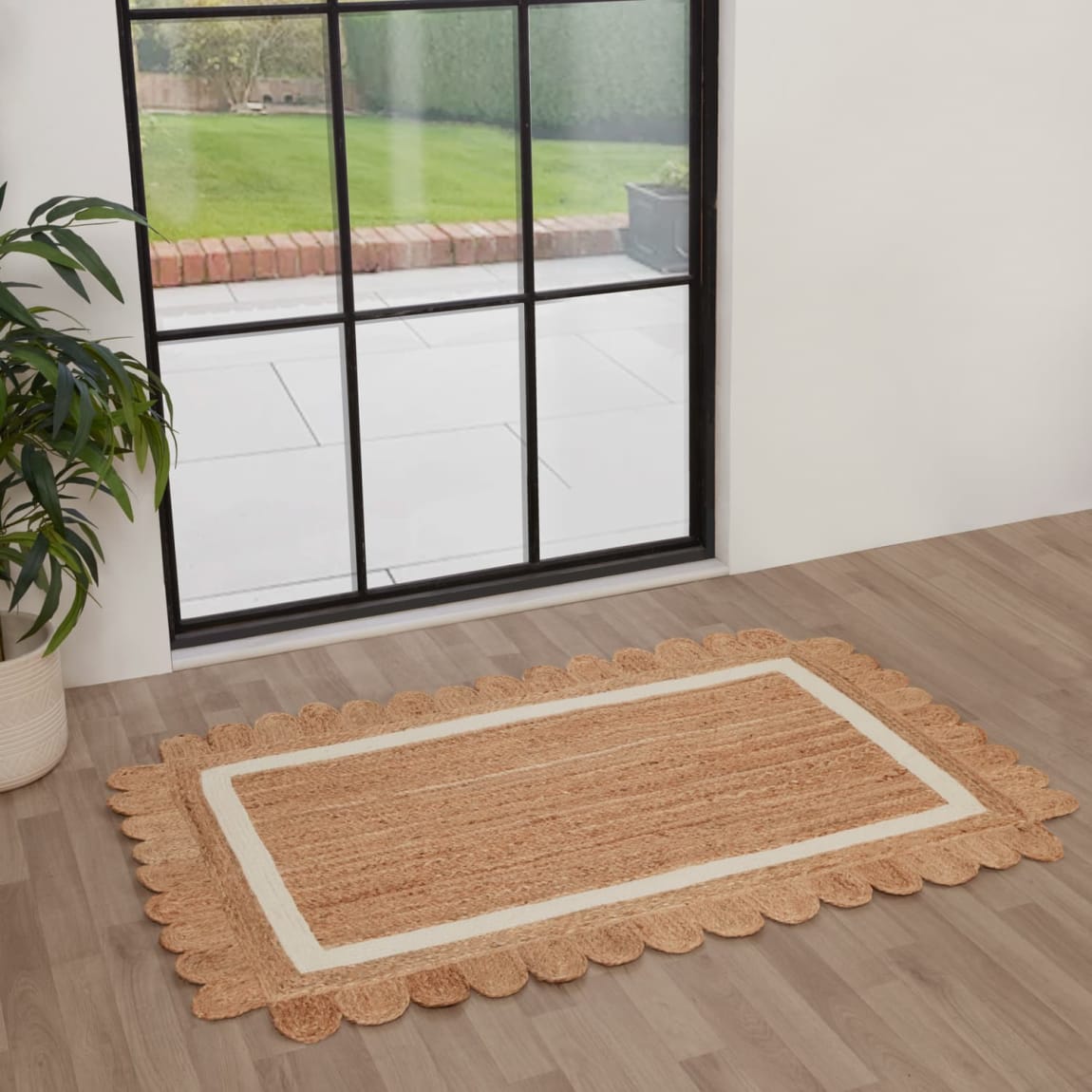 Jute Scallop Rug 100 x 150cm