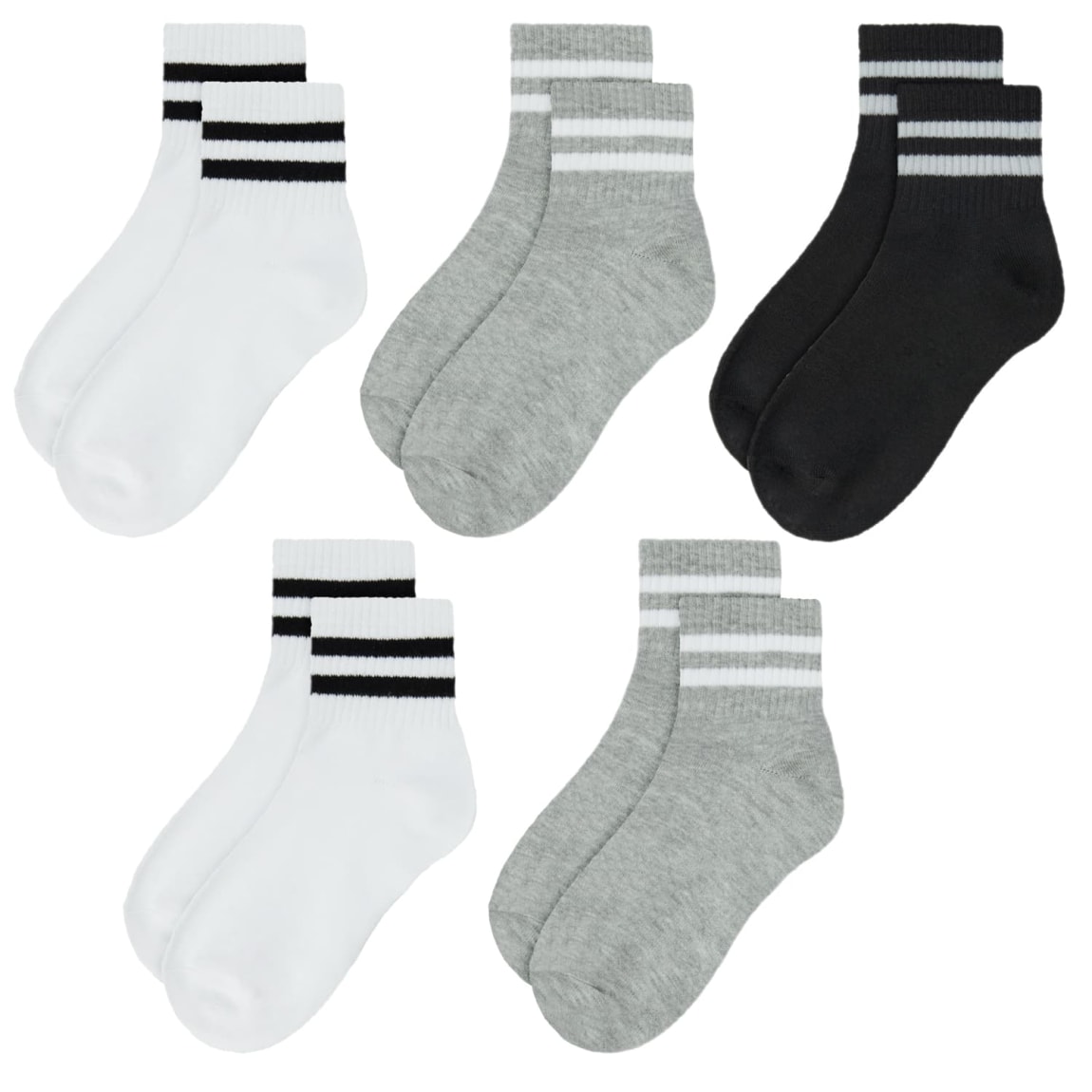 Ladies Quarter Socks 5pk