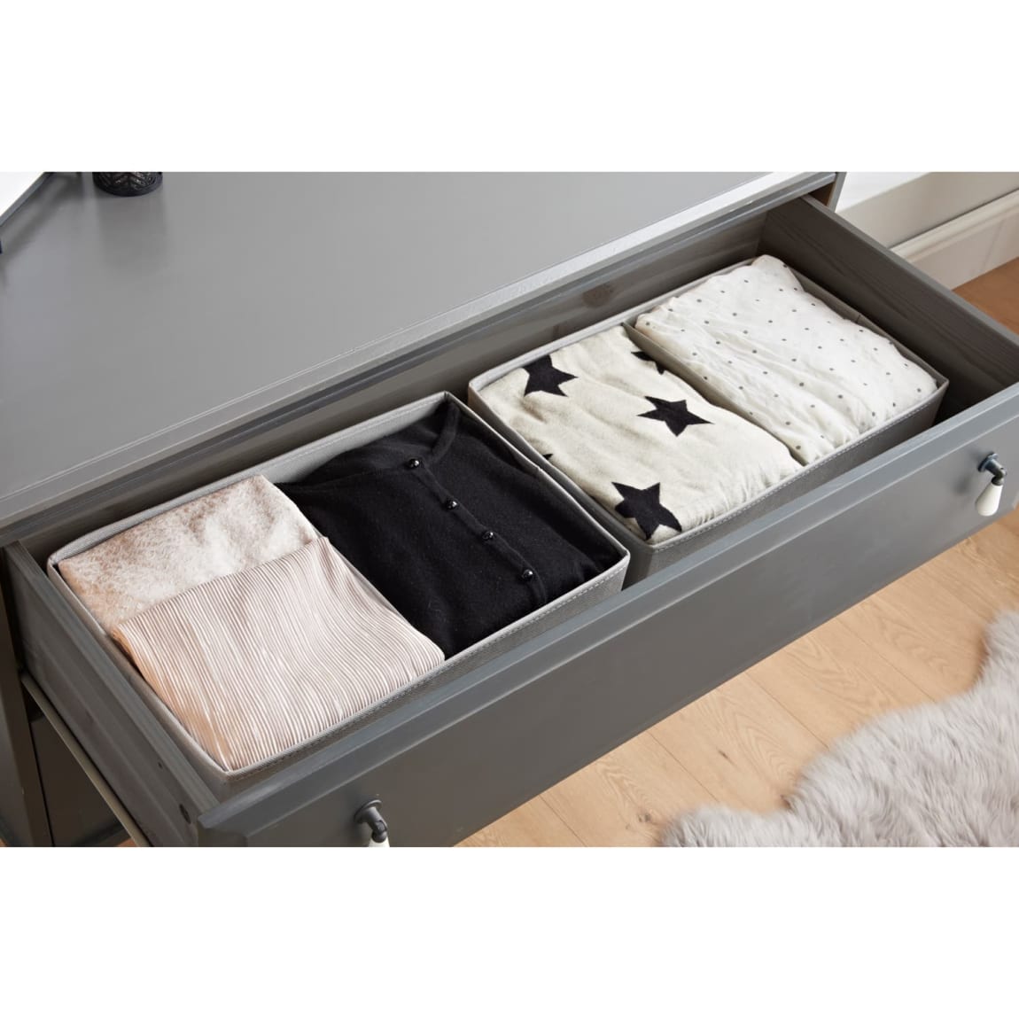 Drawer Organiser 2pk - Grey
