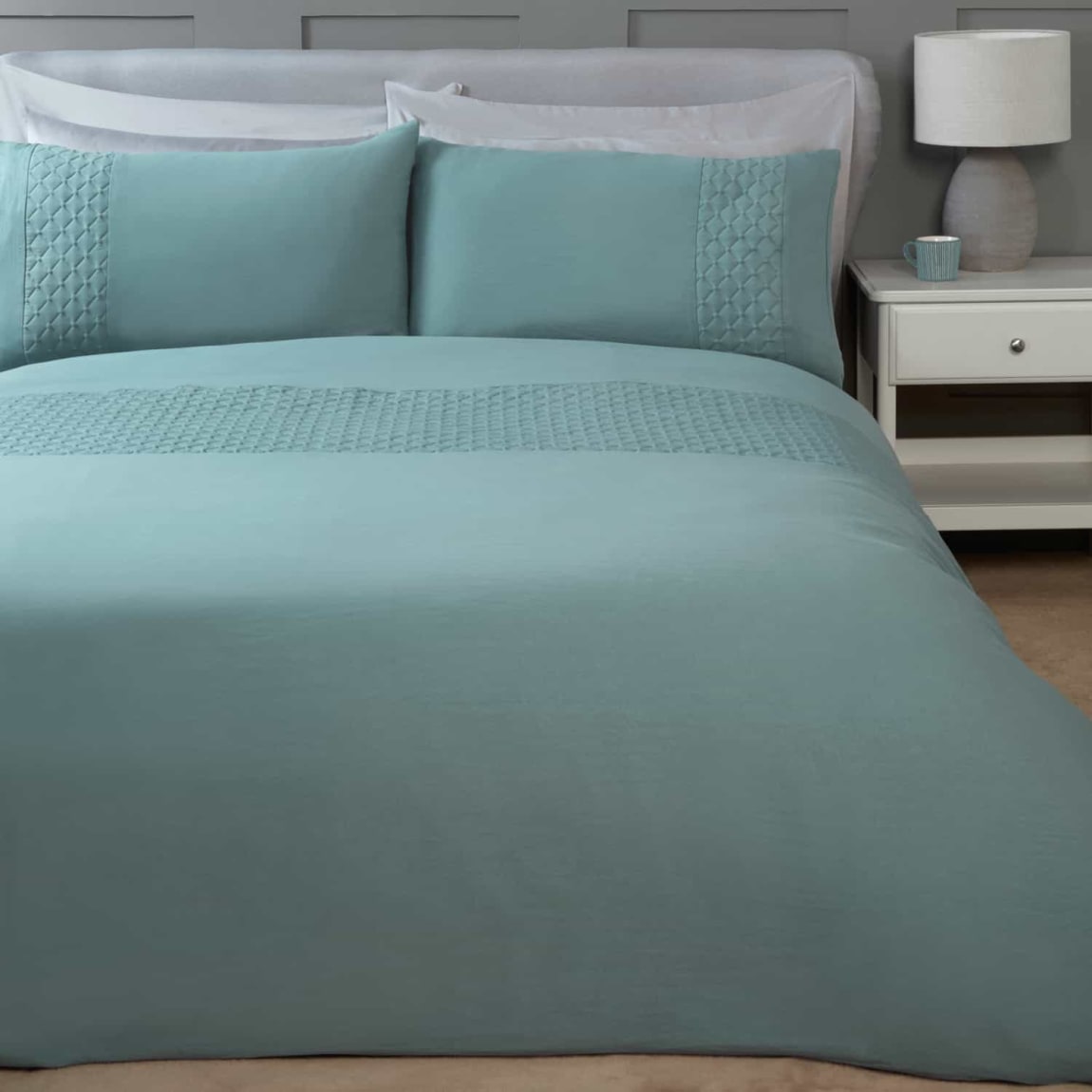 Harlow King Size Duvet Set - Blue