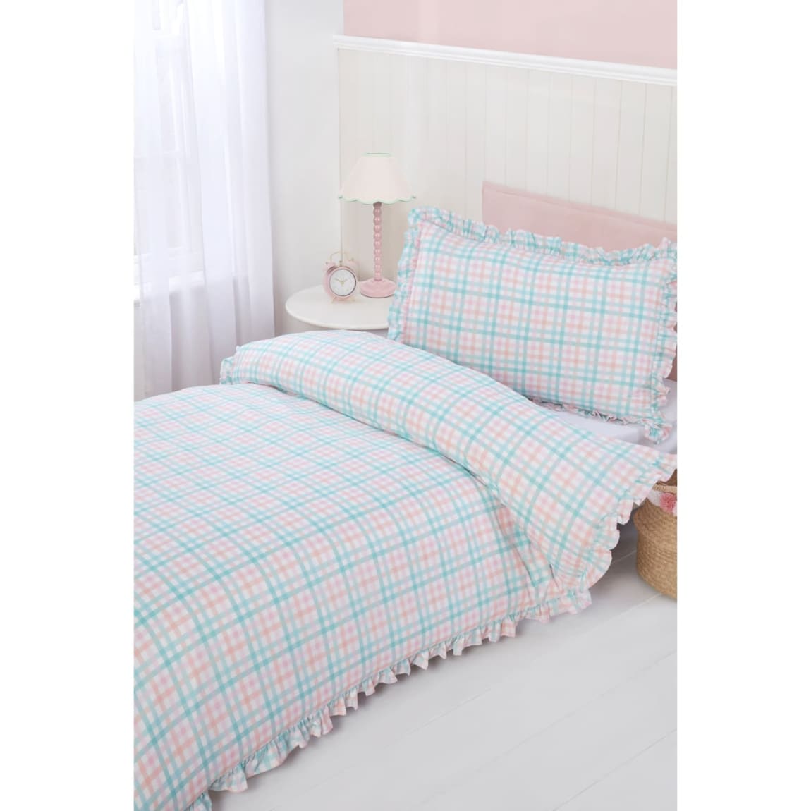 Simply Kids Frilled Check Single Duvet Set
