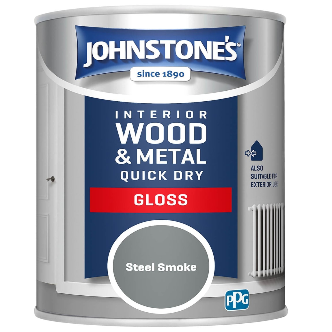 Johnstone's Quick Dry Gloss - Steel Smoke 750ml