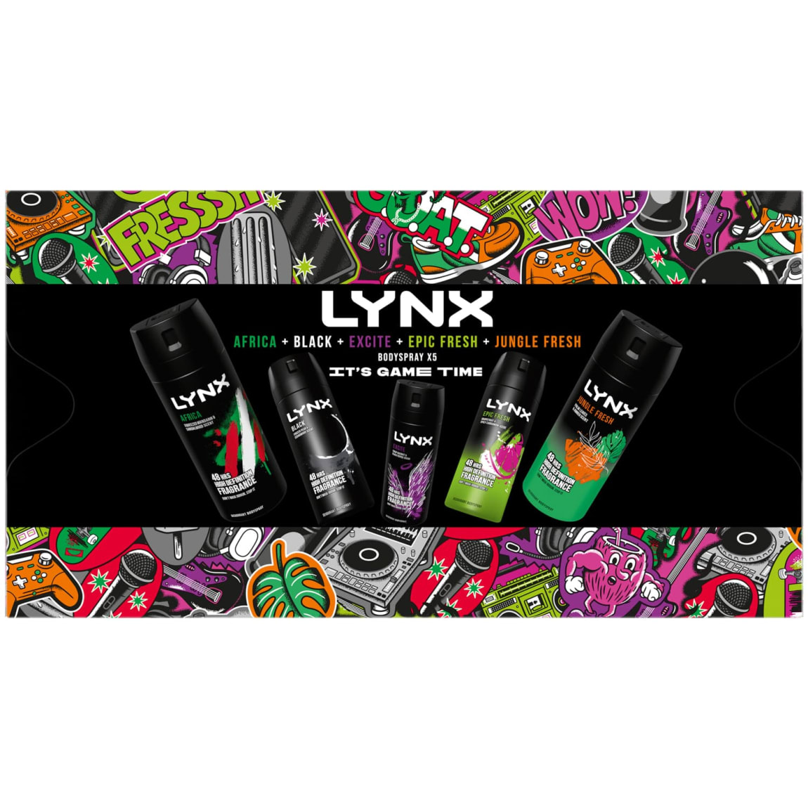 Lynx Bodyspray Set 5pk
