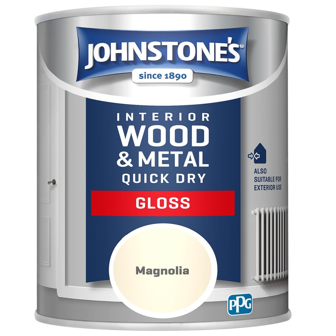 Johnstone's Quick Dry Gloss - Magnolia 750ml