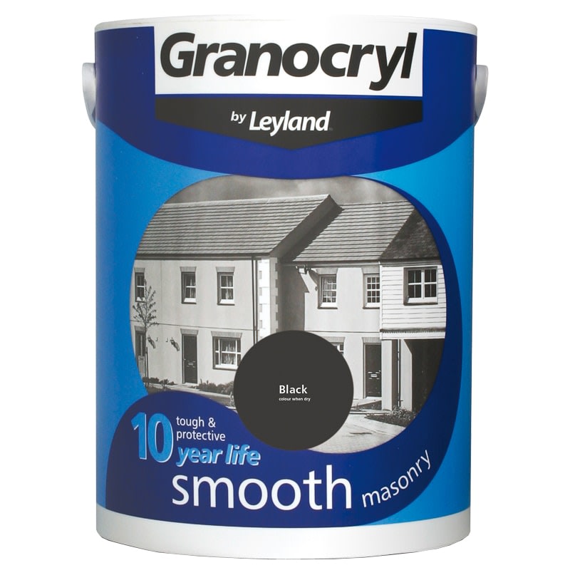 Granocryl Smooth Masonry Paint - Black 2.5L