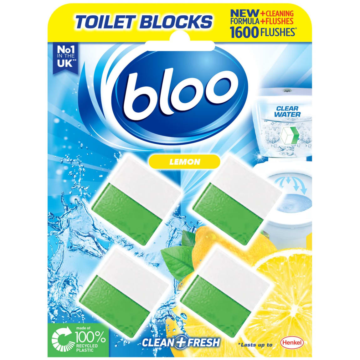 Bloo Toilet Blocks 4pk - Lemon