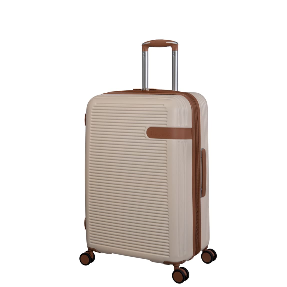 Cream & Tan Hard Shell Suitcase 71cm