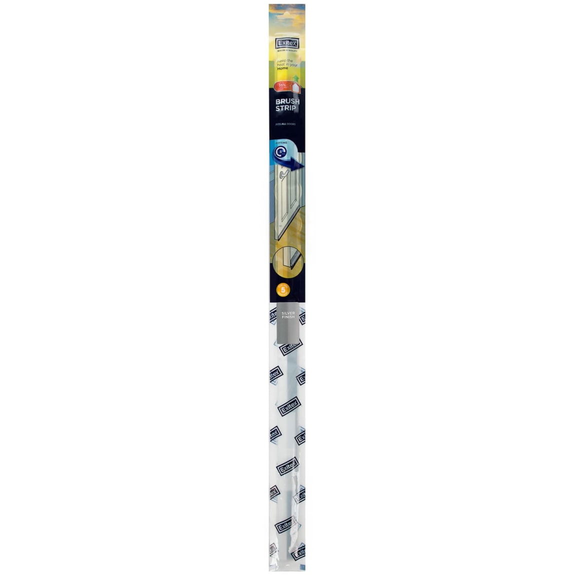 Exitex Door Brush Strip - Metal