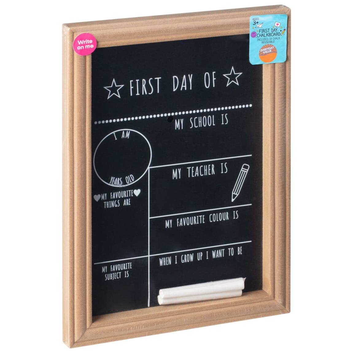 First Day Chalkboard