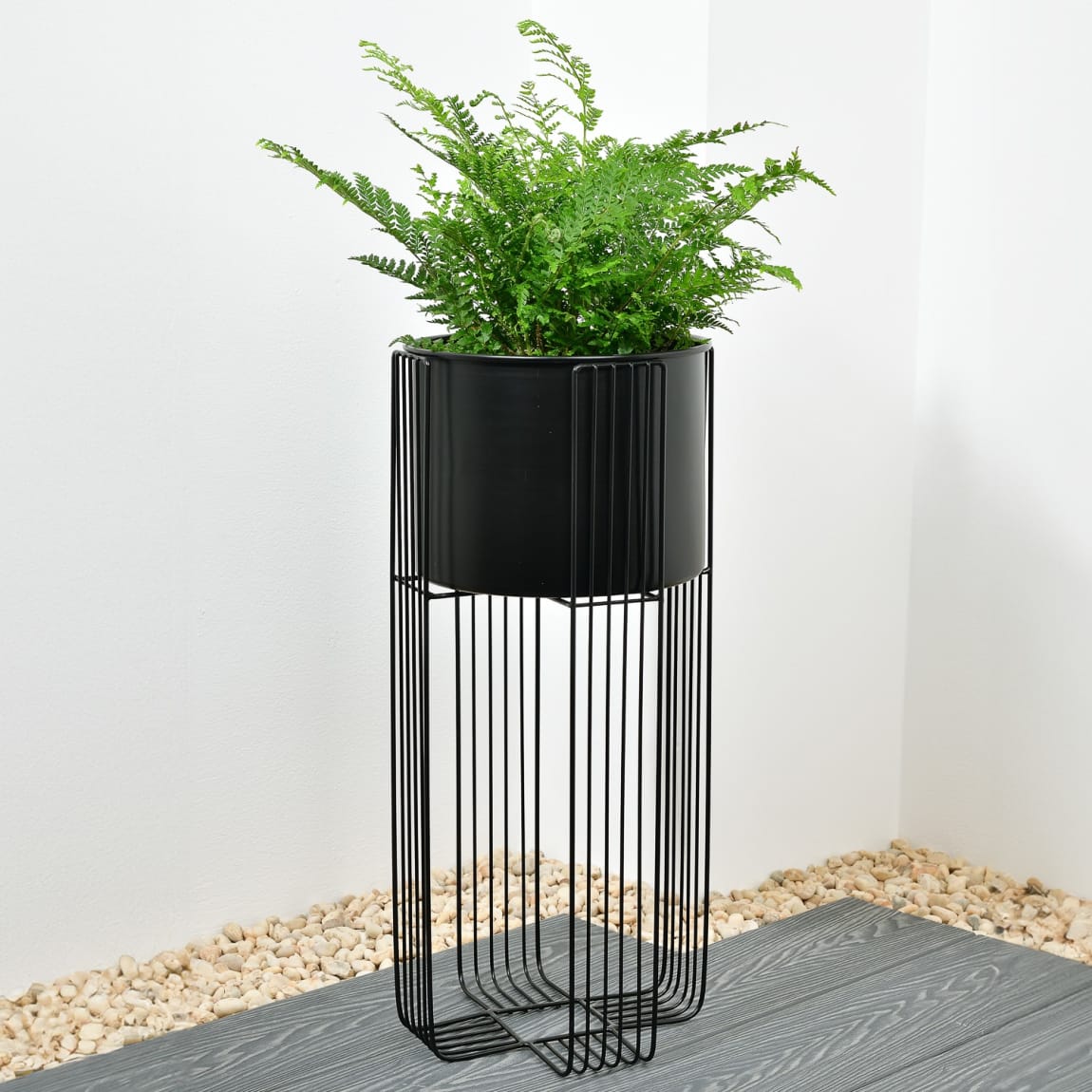 New York Tall Metal Planter