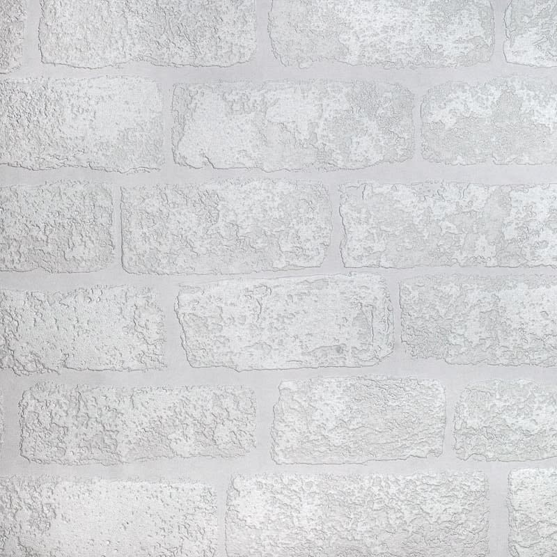 Anaglypta Brick Wallpaper - White