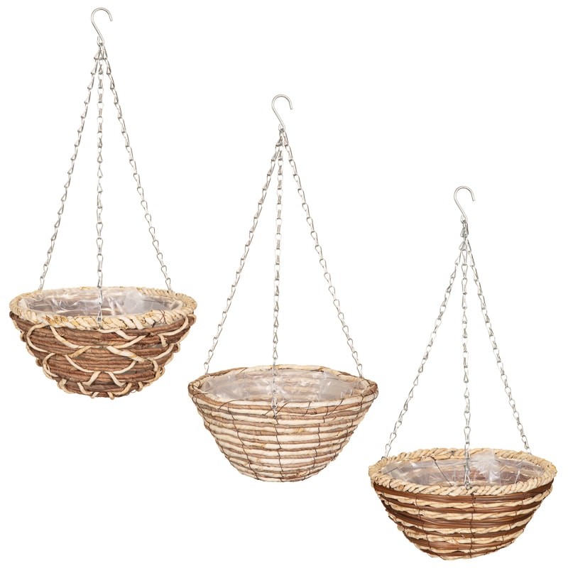Corn Rope Round Hanging Basket 12"
