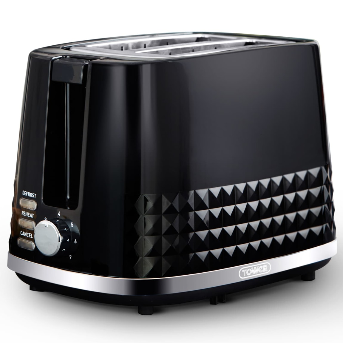 Tower 2 Slice Toaster - Black