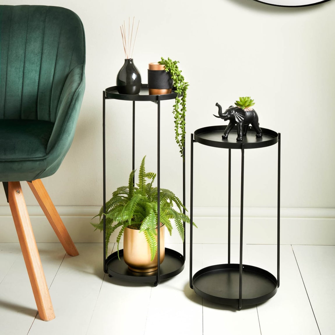 Home Collection Set of 2 Tables - Black