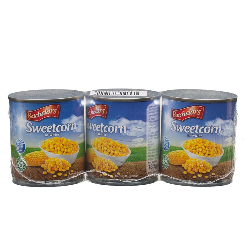 Batchelors Sweetcorn in Water 3 x 180g