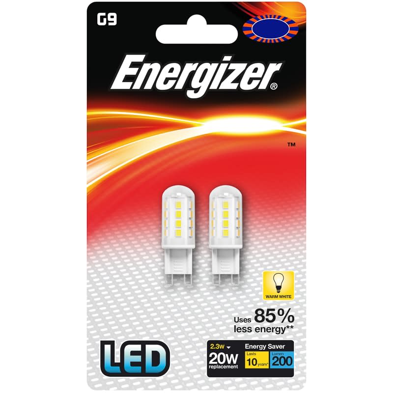 Energizer 20W G9 LED Bulb 2pk