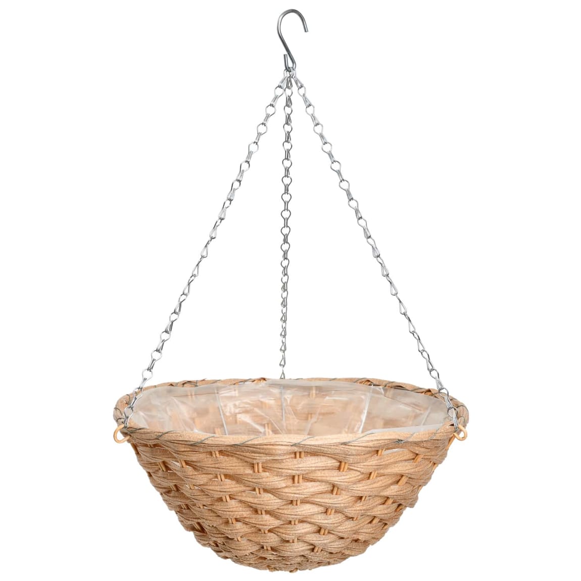 Premium Hanging Round Basket 14" - Natural