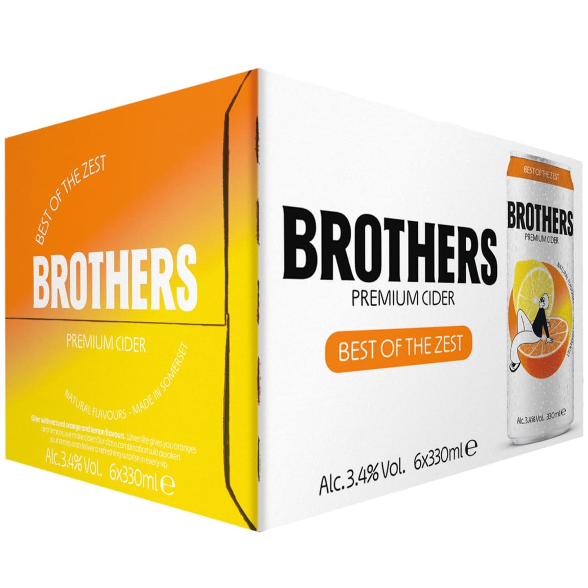 Brothers Premium Cider 6 x 330ml - Best Of The Zest