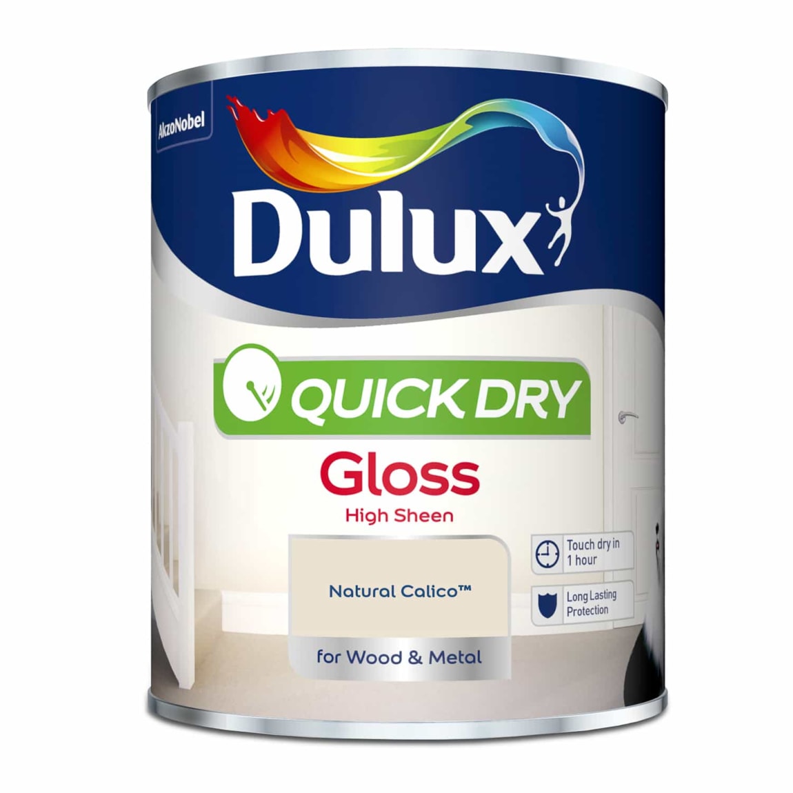 Dulux Quick Dry Gloss Paint 750ml - Natural Calico