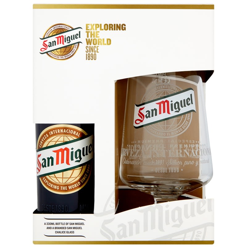San Miguel & Chalice Gift Set 330ml - B&M