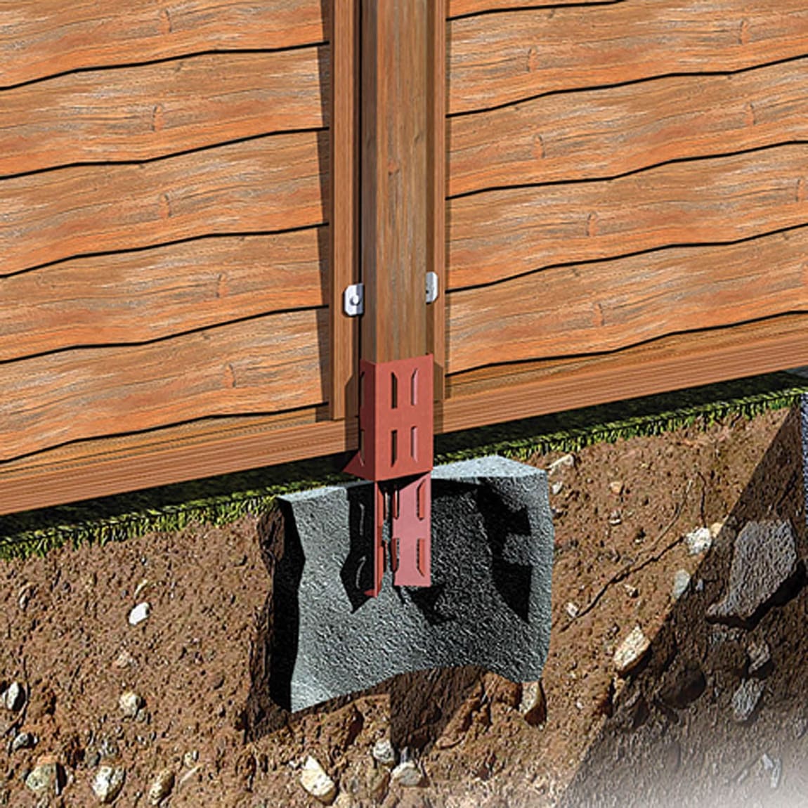 Concrete Wedge 75mm - Red