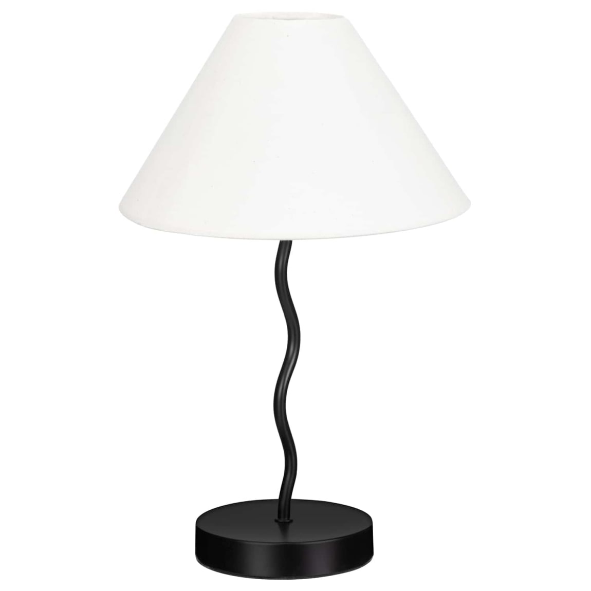 Black Waved Stem Lamp