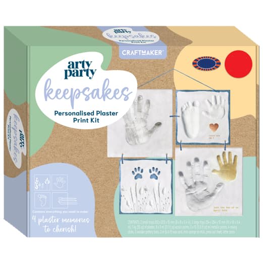 Arty Party Keepsakes Plaster Print Kit