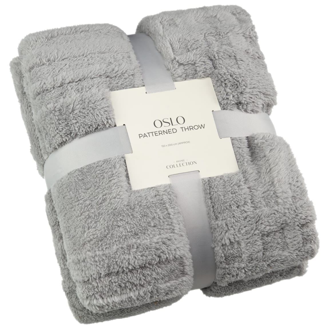 Oslo Patterned Throw - Grey
