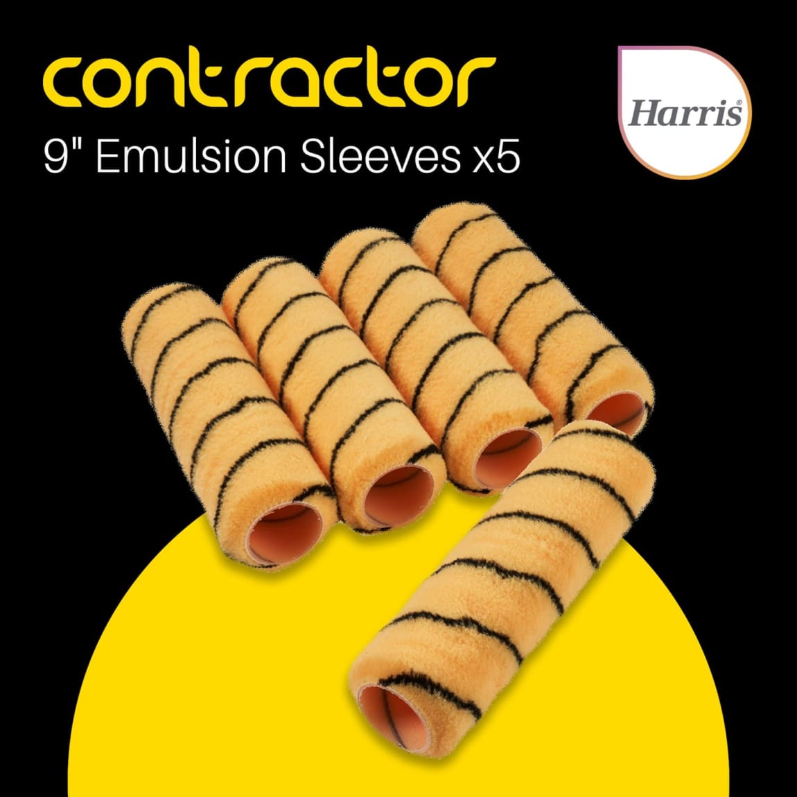 Harris Contractor 9" Emulsion Roller Sleeves 5pk