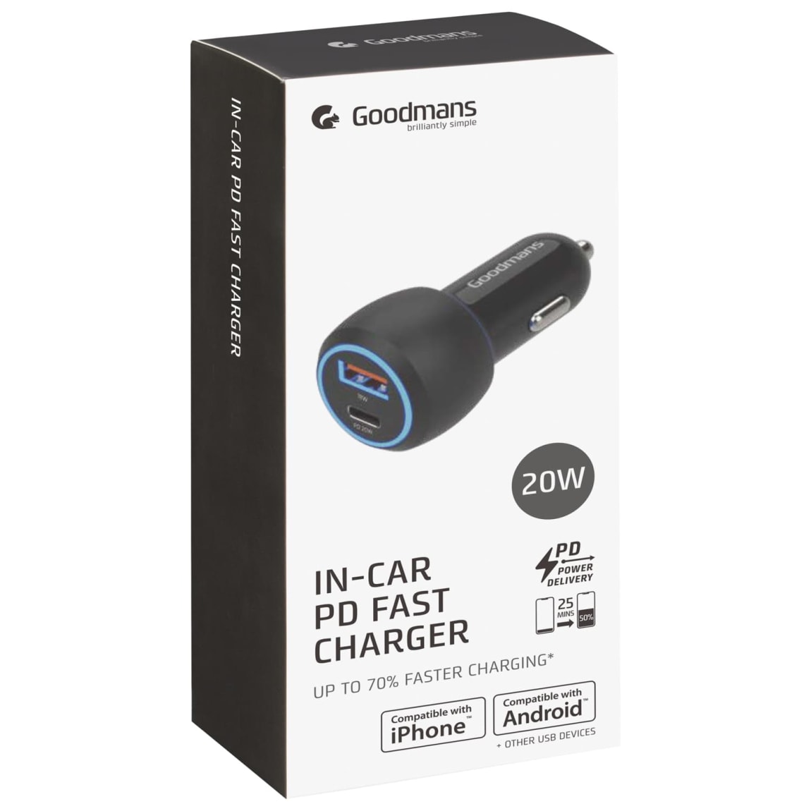 Goodmans In-Car PD Fast Charger