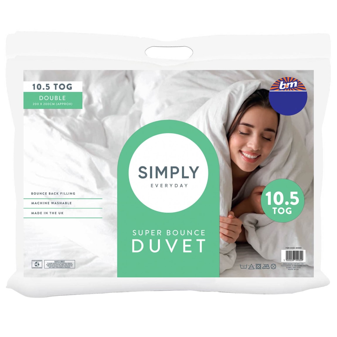 Simply Everyday Super Bounce 10.5 Tog Duvet - Double