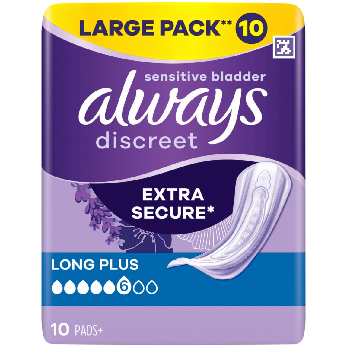 Always Discreet Extra Secure Long Pads 10pk
