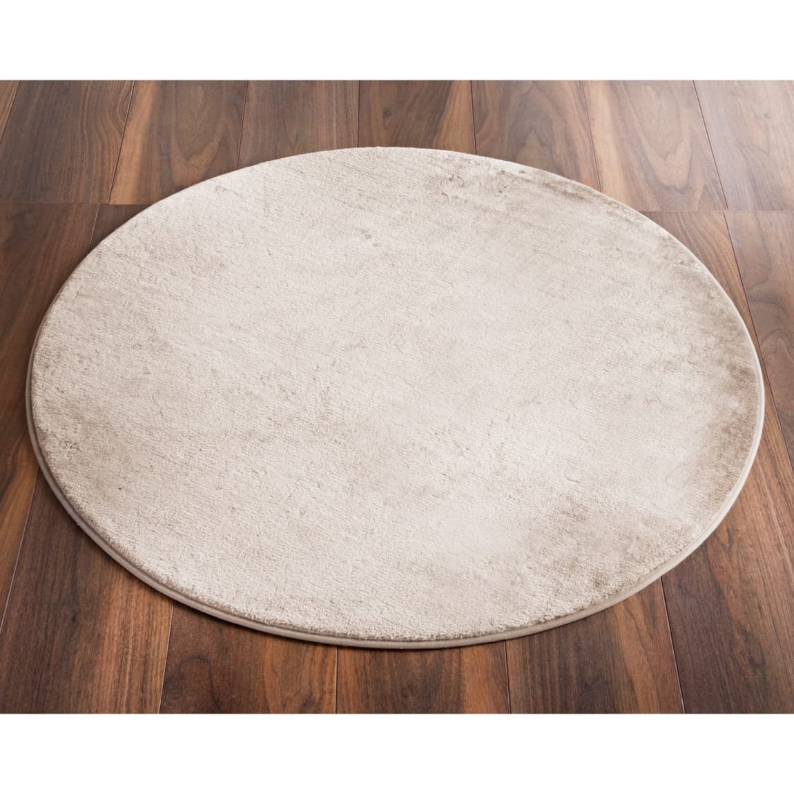 Home Essentials Circle Micro Plush Rug - Cream