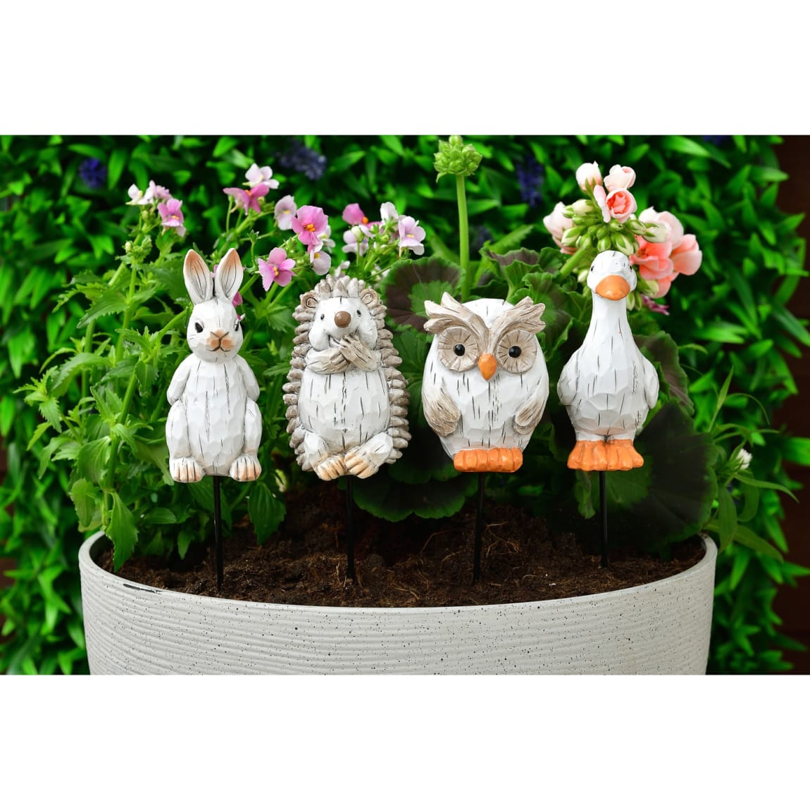 Animal Pot Sticks - White