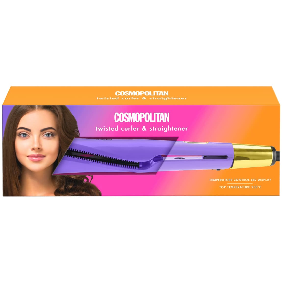 Cosmo Twisted Straightener & Curler - Purple