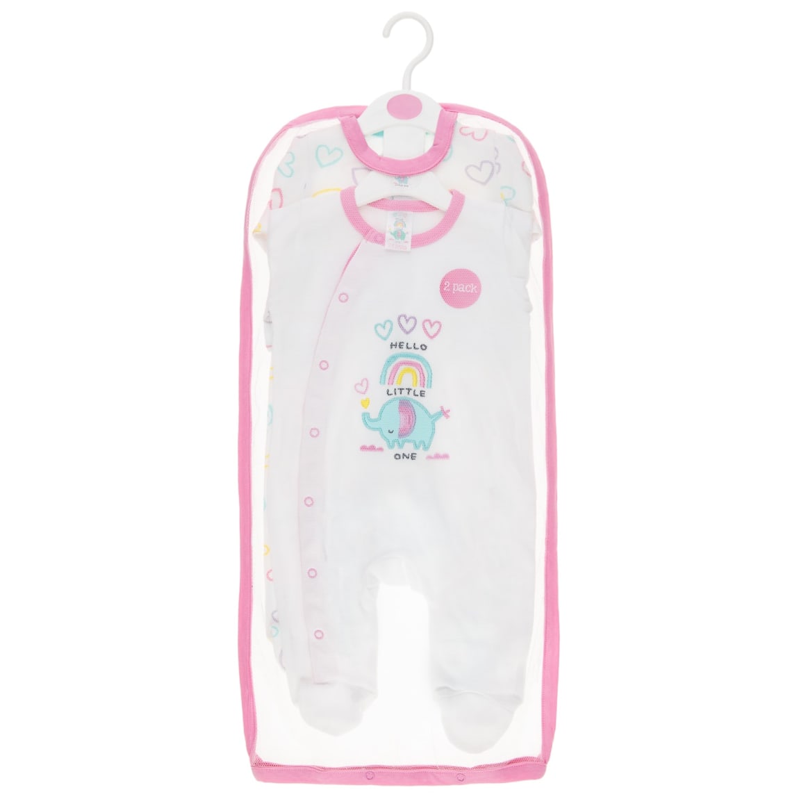 Baby Sleepsuit 2pk - Hearts