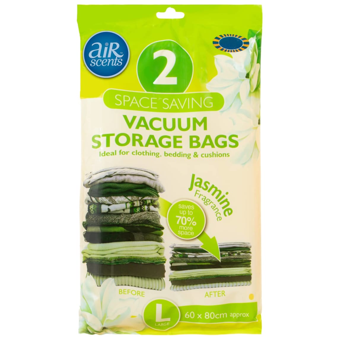 AirScents Vacuum Storage Bags 2pk - Jasmine